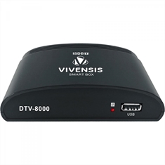 Conversor de TV Digital DTV 8000 Preto - Vivensis